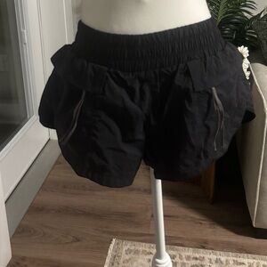 FP Movement by Free People Black Athletic Elastic-Waist Shorts